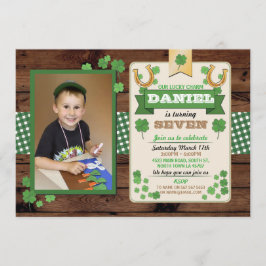 St. Patricks日の誕生会の写真の招待7 8 9 招待状