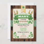 St. Patricks日の誕生会の招待年齢第4 招待状 (正面)