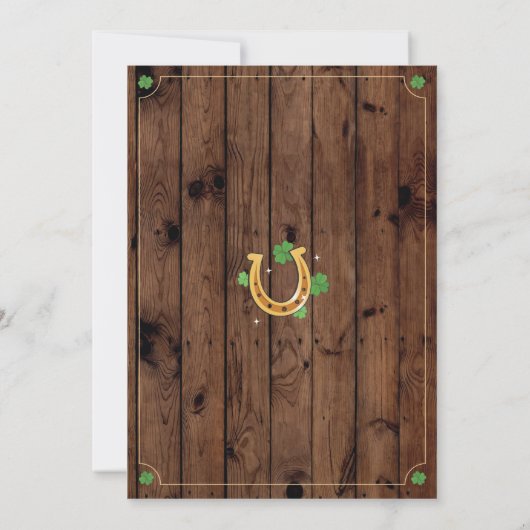 St. Patricks日の誕生会の招待年齢第4 招待状 (裏面)