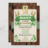 St. Patricks日の誕生会の招待年齢第4 招待状 (正面/裏面)