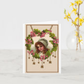 St. Patricks日女の子カード カード (黄色い花)