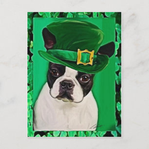 st patricks犬 ポストカード