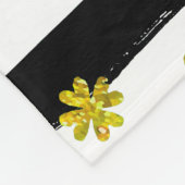 st patricks白黒クローバー フリースブランケット (角)