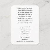 St patricks祈りの言葉の忠実な祈りの言葉カード 名刺 (裏面)