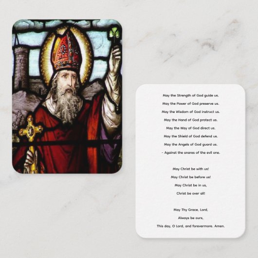 St patricks祈りの言葉の忠実な祈りの言葉カード 名刺 (正面/裏面)