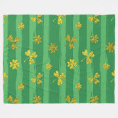 st patricks黄金のシャムロック毛布 フリースブランケット (正面(横))