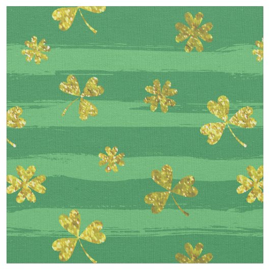 st patricks黄金のシャムロック生地 ファブリック (クローズアップ)