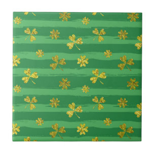 st patricks黄金のシャムロック タイル