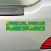 st patricks黄金のシャムロック バンパーステッカー (車上)