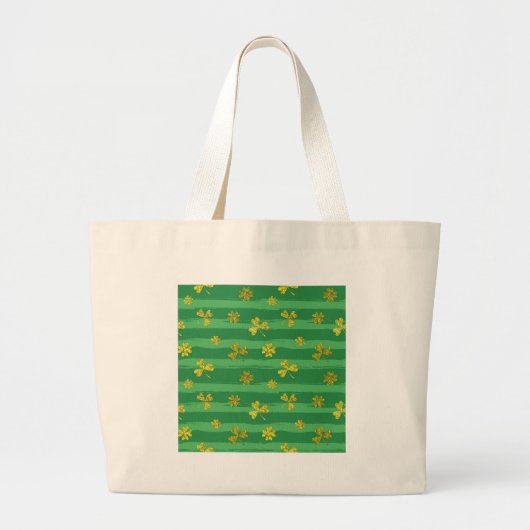 st patricks黄金のシャムロック ラージトートバッグ (正面)