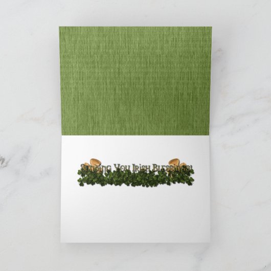 St patricks -あなたの写真を加えて下さい-シャムロックフレーム カード (内部)