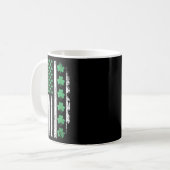 st patricks・ダのシャムロックを持つ米国国旗 コーヒーマグカップ (正面左)