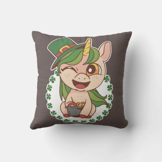 St patricks・ユニコーン クッション (裏面)