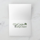 St patricks -私幸運なチャーム-ゴールデン・リトリーバー カード (内部)