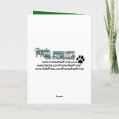 St patricks -金のビーグル犬のポット カード (裏面)