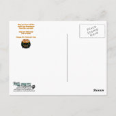 St patricks-金ゴールドのポット- Boston Terrier ポストカード (裏面)