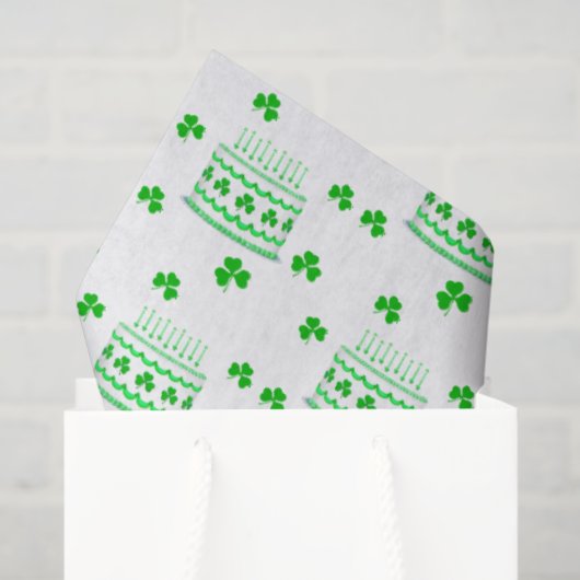St. Patrick's Birthday Cake Pattern 薄葉紙 (ギフトバッグ)