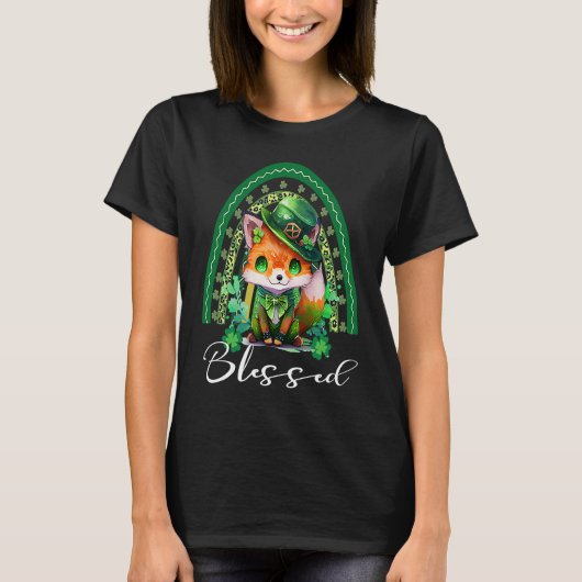 St Patrick's Blessed Cute Rainbow Adorable Christi Tシャツ (正面)