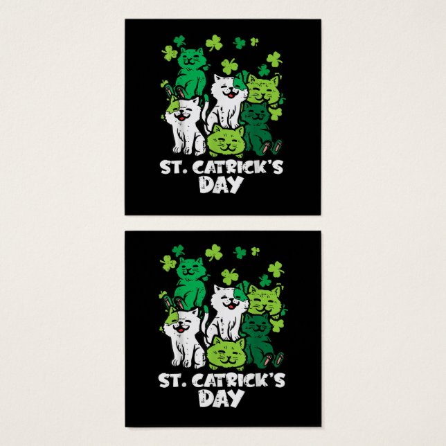 St Patricks Catricks Day Cats Saint Pattys (正面&裏面)
