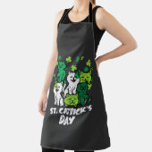 St Patricks Catricks Day Cats Saint Pattys エプロン (インサイチュ)