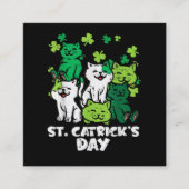 St Patricks Catricks Day Cats Saint Pattys エンクロージャーカード (正面)