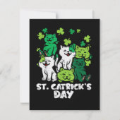St Patricks Catricks Day Cats Saint Pattys カード (正面)