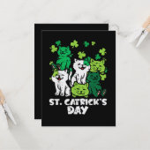 St Patricks Catricks Day Cats Saint Pattys カード (正面/裏面インサイチュ)