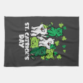 St Patricks Catricks Day Cats Saint Pattys キッチンタオル (横)