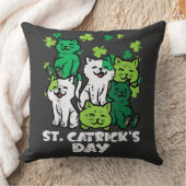 St Patricks Catricks Day Cats Saint Pattys クッション (ブランケット)