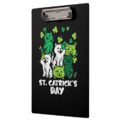 St Patricks Catricks Day Cats Saint Pattys クリップボード (左)