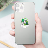 St Patricks Catricks Day Cats Saint Pattys シール (スマートフォン)