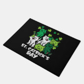 St Patricks Catricks Day Cats Saint Pattys ドアマット (アングル)
