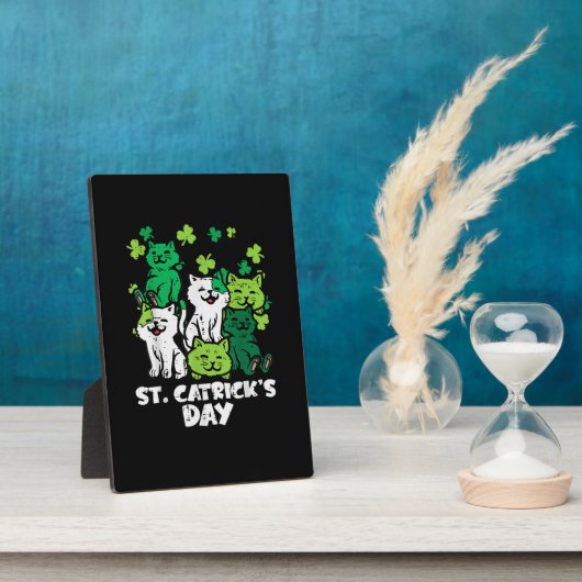 St Patricks Catricks Day Cats Saint Pattys フォトプラーク (側面)