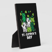 St Patricks Catricks Day Cats Saint Pattys フォトプラーク (側面)