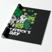St Patricks Catricks Day Cats Saint Pattys ラッピングペーパー (アンロールド)