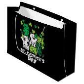 St Patricks Catricks Day Cats Saint Pattys ラージペーパーバッグ (正面アングル)