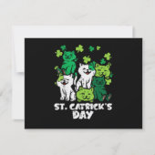 St Patricks Catricks Day Cats Saint Pattys 招待状 (正面)