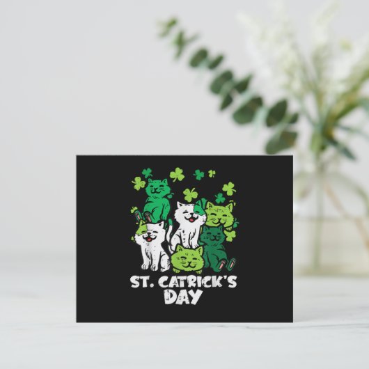 St Patricks Catricks Day Cats Saint Pattys 招待状 (スタンド正面)
