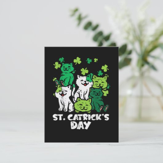 St Patricks Catricks Day Cats Saint Pattys 案内状 (スタンド正面)