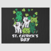 St Patricks Catricks Day Cats Saint Pattys 薄葉紙 (正面)