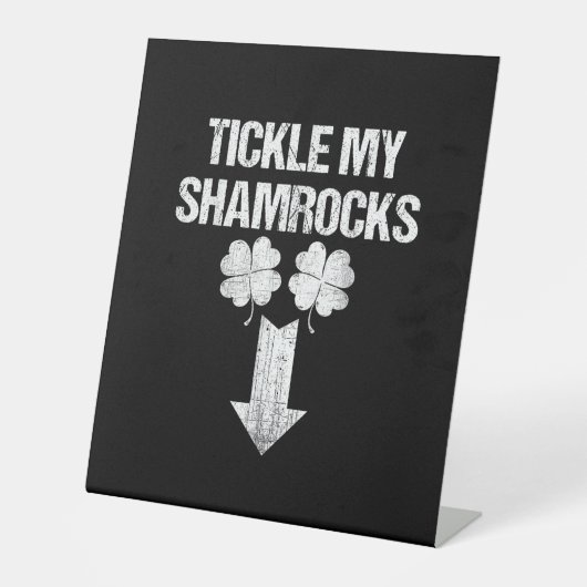 st patricks dayいけながシャムロックを汚す 台座サイン (正面)