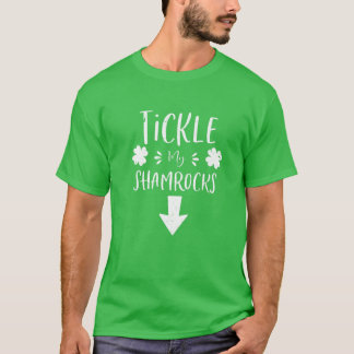 st patricks dayいけながシャムロックを汚す tシャツ