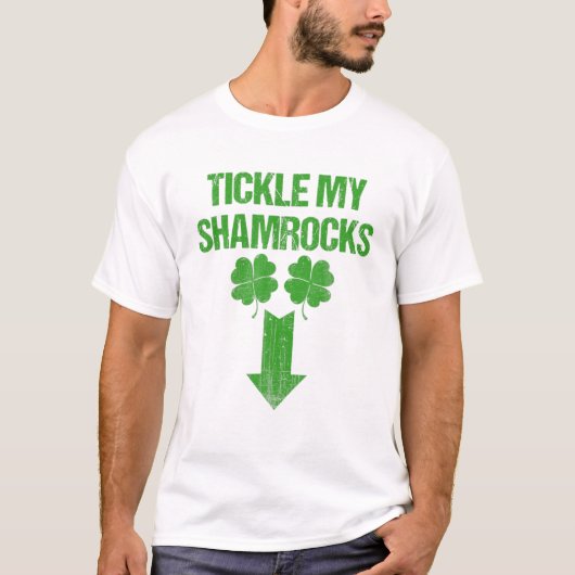 st patricks dayいけながシャムロックを汚す tシャツ (正面)