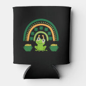 st patricks dayおもしろいかわいいカエル 缶クーラー (正面)