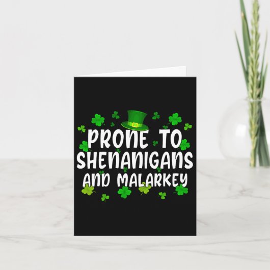 st patricks dayおもしろいは腹水や発作を起こしやすい カード (正面)