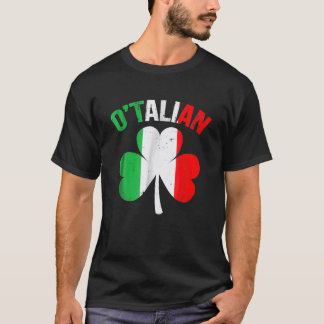 st patricks dayおもしろいアイリッシュイタリアンオタリアン tシャツ