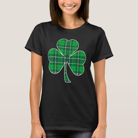 st patricks dayおもしろいアイリッシュグリーンバッファロープレイドシュ tシャツ (正面)