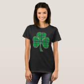 st patricks dayおもしろいアイリッシュグリーンバッファロープレイドシュ tシャツ (正面フル)