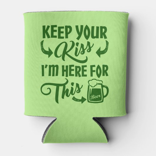 st patricks dayおもしろいキス抑止剤 |アイリッシュビール 缶クーラー (正面)