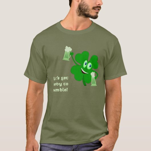 st patricks dayおもしろいシャムロックシャツ tシャツ (正面)